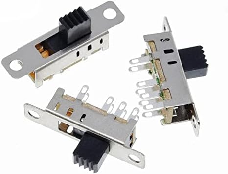 Nesho Micro Switch 10PCS SS23E04 Двоен прекинувач за менување 8 пинови 3 датотеки 2P3T DP3T рачка Висока 5мм Мал слајд прекинувач