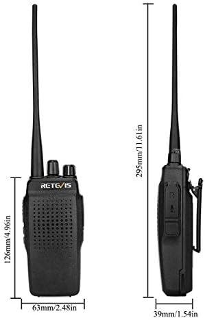 Retevis RT26 Talkies High Power Talkies Долг дострел, тешки радија со тешки радија со батерија за полнење 3000mAh, 99CH со два патни радио за