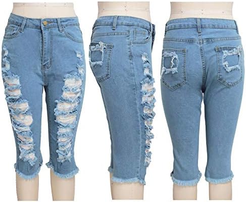 Истегнување хеланки за жени фармерки Полиестер случајни вклопувачки девојки женски плус панталони