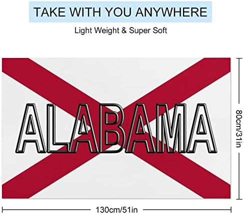 Знаме На Државата Алабама Песочен Пешкир За Плажа Крпи За Кампување Крпи За Туширање Брзо Суви Крпи За Базен Фрли Ќебе, 30€50 Инчи