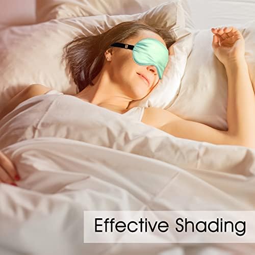 Lusofie 4pcs свилени маски за спиење сатаински очите за спиење маска со прилагодлива лента меки девојки за очила за очи за спиење за спиење