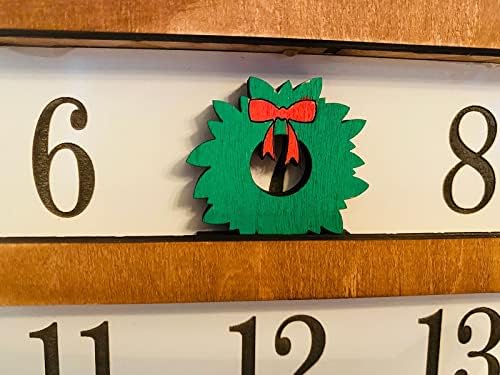 Дрвени Одбројувањето До Божиќ Календар Со Подвижен Божиќ Декорација Одбројувањето До Божиќ Календар Украс Во собата Со Топпер