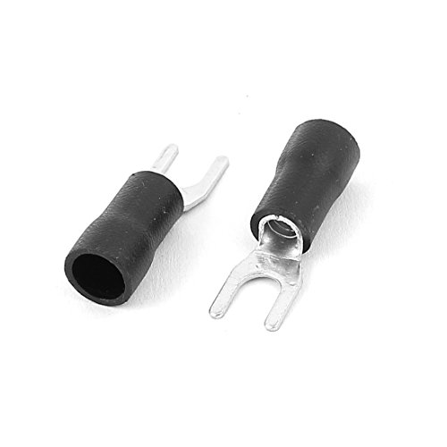 UXCELL AWG14-12 вилушка изолирана кабелски конектор за конектор со 50 парчиња, црно