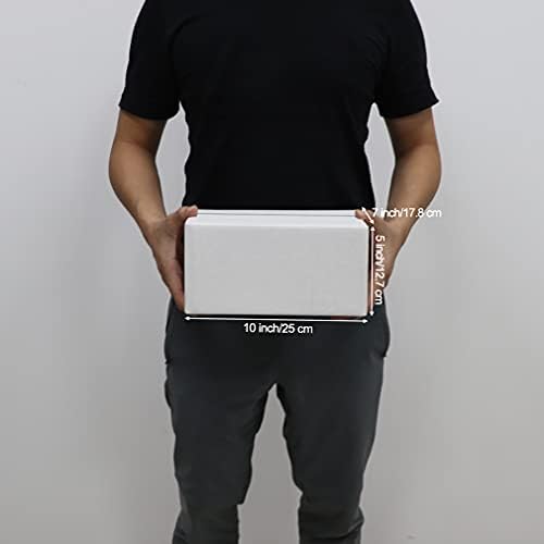 Калензана 10x7x5 инчи кутии за испорака сет од 25, бела брановидна картонска кутија за испраќање подароци за пакување на мали бизниси