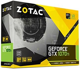 Zotac GeForce GTX 1070 Ti Mini 8GB GDDR5 256-битна супер компактен гејминг графички картичка Icestorm ладење, метална плоча, LED LIT ZT-P10710G-10P