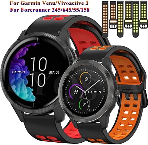 COEPMG Smart Watch Рачни Ремени За Garmin Venu Vivoactive 3/Vivomove HR СИЛИКОНСКИ Часовник Претходник 245/645/158 Додатоци За Нараквици