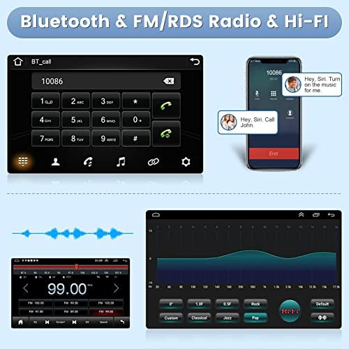 Roinvou 9 Екран На Допир Андроид Двоен Din CarPlay Автомобил Стерео Со Android Авто Bluetooth Автомобил Радио Поддршка GPS WiFi Резервна Камера FM RDS HiFi, Слободен Радио Домување Комплет з