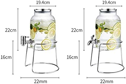 ZLXDP стаклен воден бокал со тапа сок од лимон сок од кујнски сад за шишиња со ладна вода контејнер за шише со топлина отпорен на стомна
