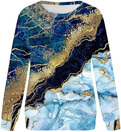 Обичен графички џемпер класичен пуловер со долги ракави блуза екипаж на џемпери за жени трендовски врвови лабави
