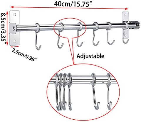 Sumnacon Pack Pans Rack Rack, 15,7 инчи wallид монтирана во wallид кујнски прибор за садови за складирање/држач за складирање на садови/држач