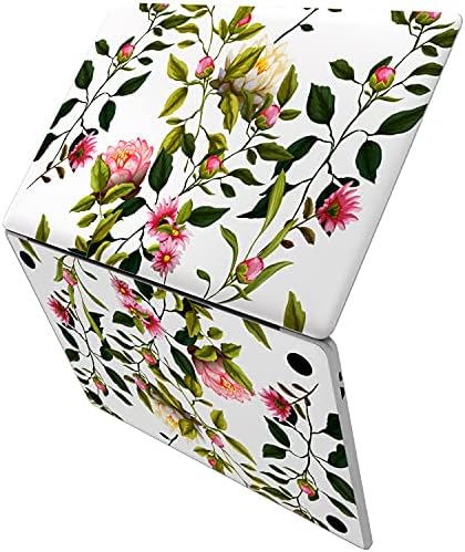 Cavka vinyl Decal Skin компатибилна за MacBook Pro 16 M1 Pro 14 2021 Air 13 M2 2022 Retina 2015 Mac 11 Mac 12 лаптоп печатење роза од роза, цветни налепници, симпатична вода цвеќиња, покритие со зелена лилј