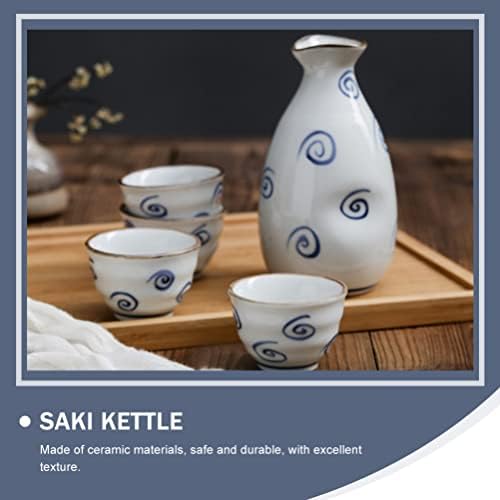 Doitool Decanter Set Decanter Постави керамички чај чај керамички јапонски топло добро порцелан, постави традиционална чаша за вино, поставен