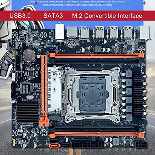 Комбо CPU CPU за матична плоча за H81 B85 чипсет, LGA 2011-3 E5 2620 CPU матична плоча поставена со 4 слотови за меморија DDR4, мрежна картичка Gigabit, аудио чип, NVME M.2 матична плоча