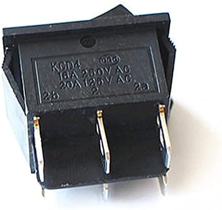 Velore 1PC Rocker Switch Switch Switch Boat 3 позиција 6pin копче за заклучување со светло на ламбата KCD4 16A 250VAC/20A 125VAC OFF-OFF