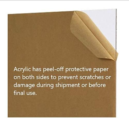 ПосебноНидик чиста леана акрилна плексиглас лист 3/16 ”дебели лесни за сечење пластично плекси стакло со заштитна хартија за знаци, проекти за