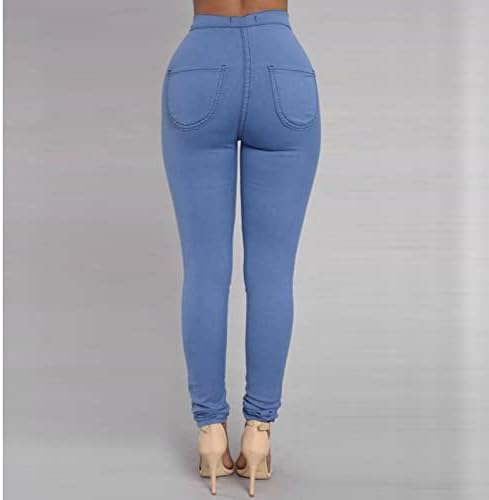 Maiyifu-GJ жени со високи половини со високи лажни фармерки секси задникот кревање тексас панталони обични лесни тенок џан панталони