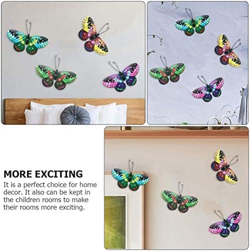 ВИКАСКИ 1 парче Железни Пеперутки Монтирани На Ѕид Виси Приврзок Градина Ѕид Уметност Декорација