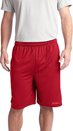 Sport-Tek Menive Posichearge Tught Mesh Pocket Short