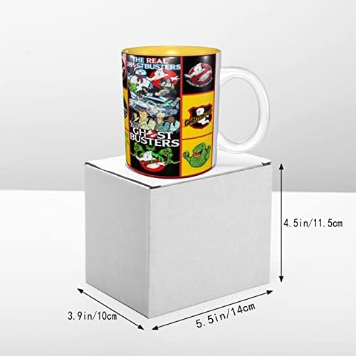 Meshkiacle Ghost-Busters чаши кафе чаши 12 мл керамички чај чај за супа, топло какао, смешни чаши за чај за канцеларија и дома