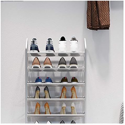 ZXB-Shop Домаќин Метал за чевли за чевли со 5 нивоа Организатор за складирање на чевли за складирање на чевли со полици со мрежи има
