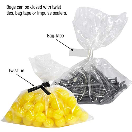 9 x 12, 1 милји рамен отворен врв на задушување предупредување чисти пластични поли торби