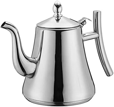 50oz/ 1500ml чајник од не'рѓосувачки челик, jyjfgsfa метален чај котел со отстранлив инфузер, масло може со филтер -сервер за кафе, кој служи