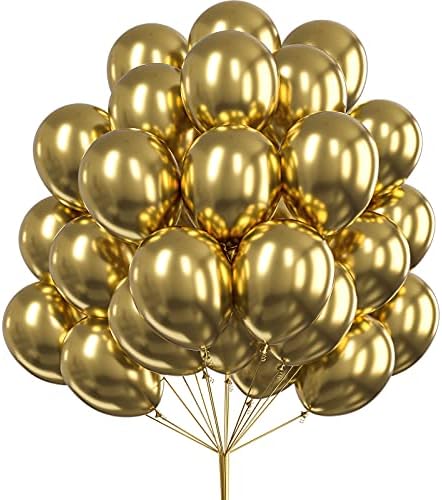 Златни Балони 50 парчиња 12 инчи И Електрична Балонска Пумпа