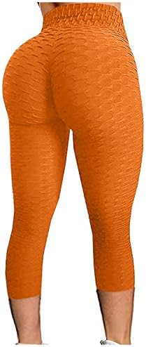 SNKSDGM Пакет На Spandex Шорцеви Жени Хеланки Панталони Јога Печатење Со Висок Струк Кратки Еластични Жени Памучни Јога Панталони