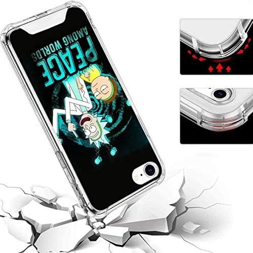 Исчисти iPhone 7/8/SE 2020 Случај Цртан Филм Дизајн Мека Tpu Браник И АНТИ-Нула КОМПЈУТЕР со 4 Агли Заштита Од Удари, Телефон за 4.7 во