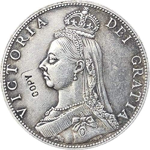 Велика Британија 1890 година 1 Флорин - Викторија 2 -ри портрет копирање монети за декор за канцеларија за домашни простории