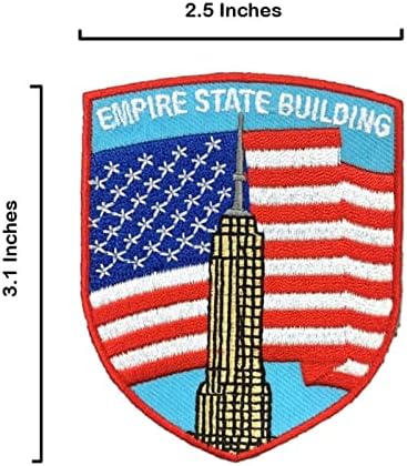 А-Еден 2 парчиња пакет-Империја државна зграда Печ+Уззење со знаме на САД, обележје на амблем, шиење на лепенка, железо на лепила, национална икона,