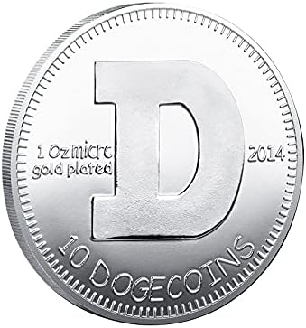 Комеморативна Монета 1 мл Догекоин Комеморативна Монета Сребрена Позлатена Кучешка Криптовалута 2021 Ограничено Издание Колекционерска Монета