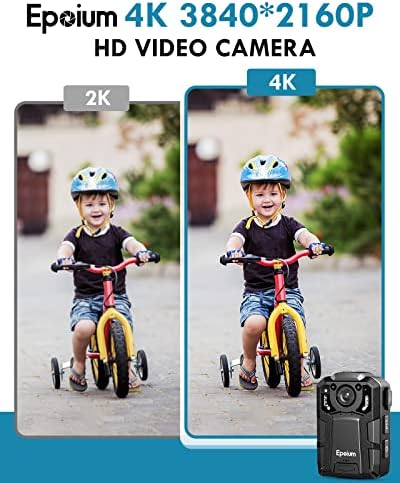 Epoium EM2 4K Камера со каросерија, поддржана од GPS-патека, 14 ~ 16 часа Видео запис, вградена мемориска картичка од 128 GB, IP67