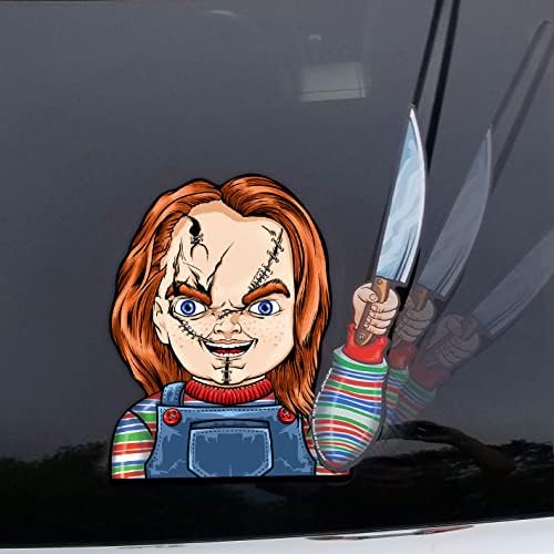 Убиец Чаки Кукла мавтајќи Со Нож Бришачи Со налепници прицврстува на бришачот на задното возило За Ноќта НА Вештерките - ПРОИЗВЕДЕНО ВО