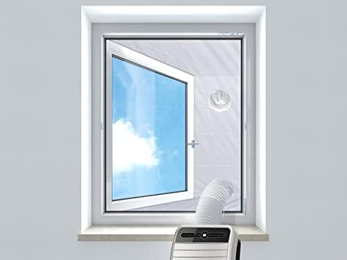 САД-ново со цевка Hoomee 157 заптивка на прозорецот со цевка за преносен климатик, работа со мобилен климатизација