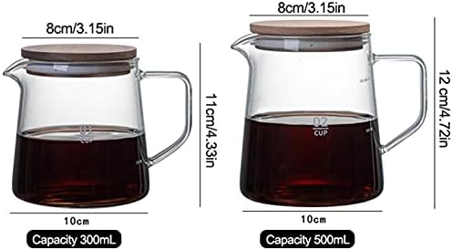 Сервер за кафе Sifanhao Borosilicate стакло кафе чаша 300 ml чиста