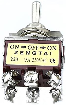 Gummy E-TAN223 моментална прекинувач за вклучување на самостојно ресетирање во 3 битни 6pin 250Vac 15a Рокер прекинувач 1 парчиња кафеава