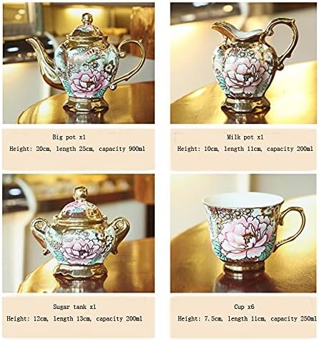 Чаши чајници за чајници поставени керамички чаши порцелански плочи лажици сад шеќер сад попладне чај чај јубин1993