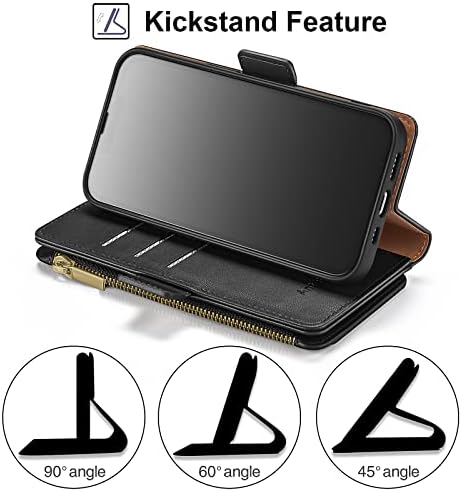 Antsturdy За Samsung Galaxy Забелешка 10+ Плус 6.8 случај на Паричник xfid Блокирање Qfid Poket Zipper Qlot 7 Слот За Картички ● pu Кожен Флип