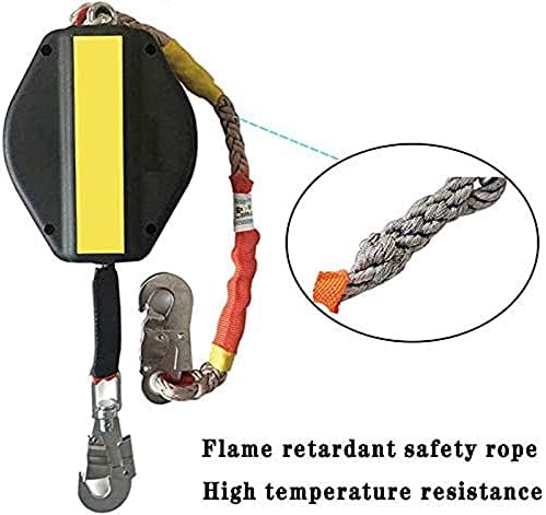 Комплет за анти-капки јаже, заштита на падот на падот на падот, лента за самостојно повлекување на лента со јадица, лична заштитна опрема, оптоварување 330lb, градежна
