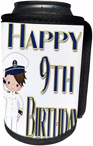 3drose Среќен 9-ти Роденден Со Симпатична Воена Морнарица Момче - Може Кулер Шише Заврши