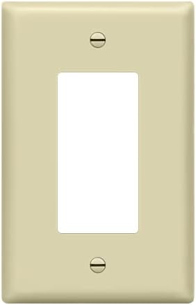 Enerlites Декоратор Светло прекинувач или wallидна плоча на излез на садот, завршница на сјај, големина на средниот пат 1-банга 4,88