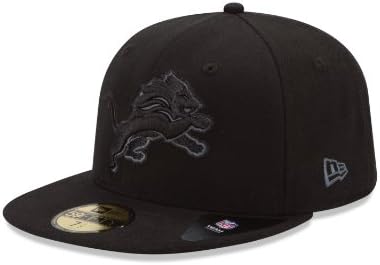 NFL Детроит лавови црни и сиви основни 5950 опремени капа