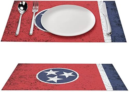 Тенеси државно знаме пластична трпеза за трпеза 17,7 x 11,8 ПВЦ биро подлога за заштитен правоаголник