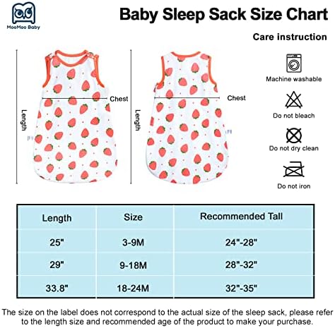 Moomoo Бебе лето вреќа за спиење Муслин, носено ќебе со двонасочна патент за пренесување на вреќи за спиење без ракави 6-36 метри