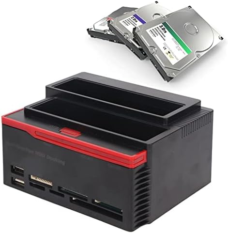Acogedor Хард Диск Докинг Станица, USB2. 0 Двојна Залив 12tb Хард Диск Дупликатор, Мултифункционален Надворешен HDD Dock Caddy Читач за 2.5 во