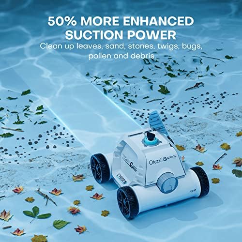 Ofuzzi Winny Cyber ​​1000 безжичен роботски чистач за базени, макс.95 мин. Траење на траење, 2,5 ч.