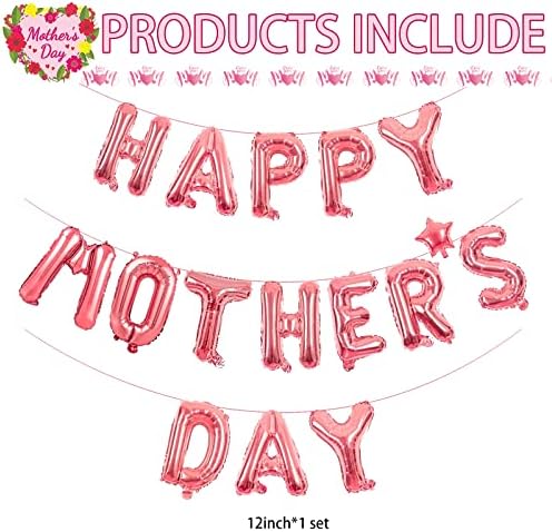 Среќен Ден На Мајката Партија Балони Лак Венец, Среќен Ден На Мајката Фолија Балони Печатени обрасци Балони За Среќен Ден На Мајката