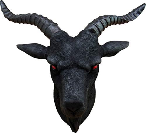 DWK - Луцифер - Бафомет церемонијален роговиден црна сабота коза животна големина реална факс -таксидермија сатанични обреди злобни демонски пагански