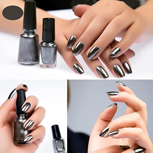 Xiahium Flossy Nail Nail Gel шишиња бои нокти Полска боја Nail полски сребрен метален не'рѓосувачки челик лак за нокти 6 мл накит за шминка